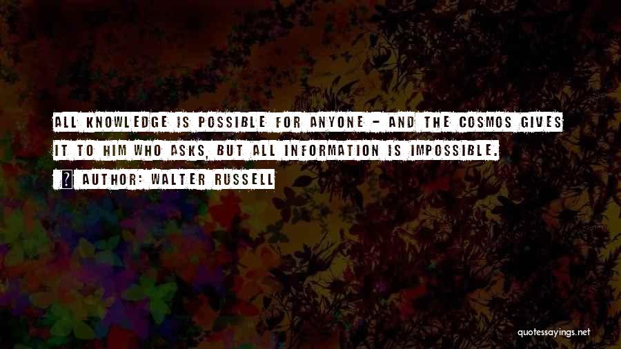 Impossible To Possible Quotes By Walter Russell