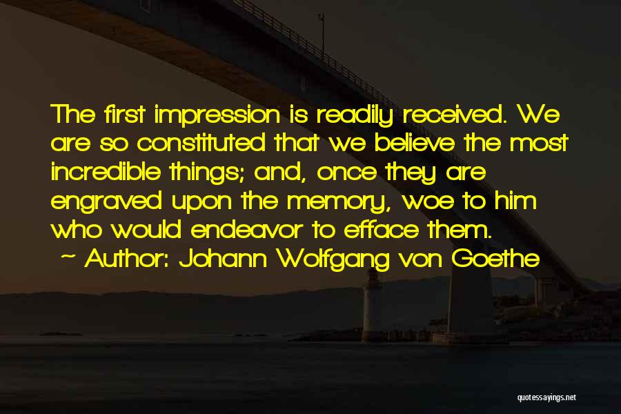 Impressions Quotes By Johann Wolfgang Von Goethe