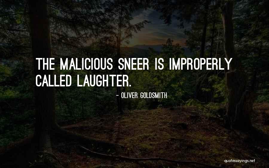 Improperly Quotes By Oliver Goldsmith