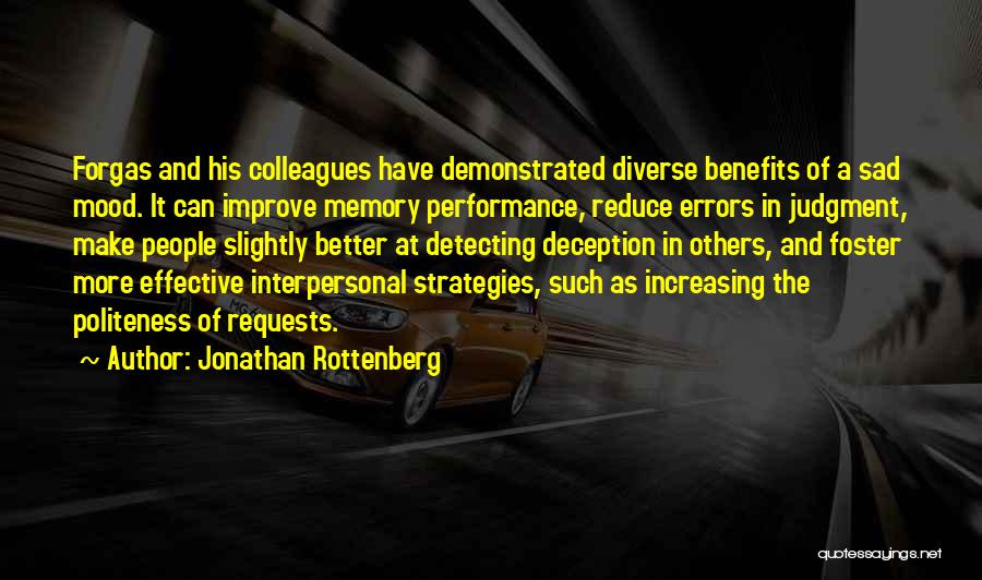 Improve Performance Quotes By Jonathan Rottenberg