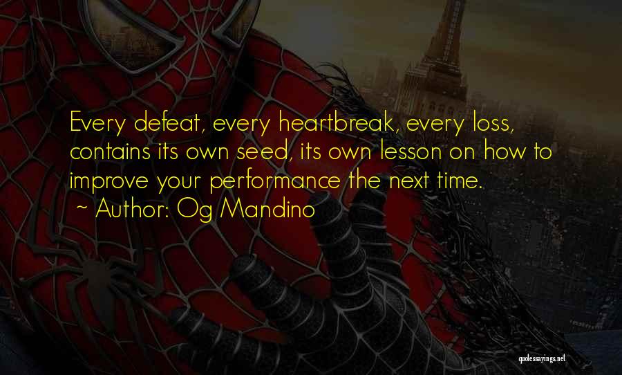 Improve Performance Quotes By Og Mandino