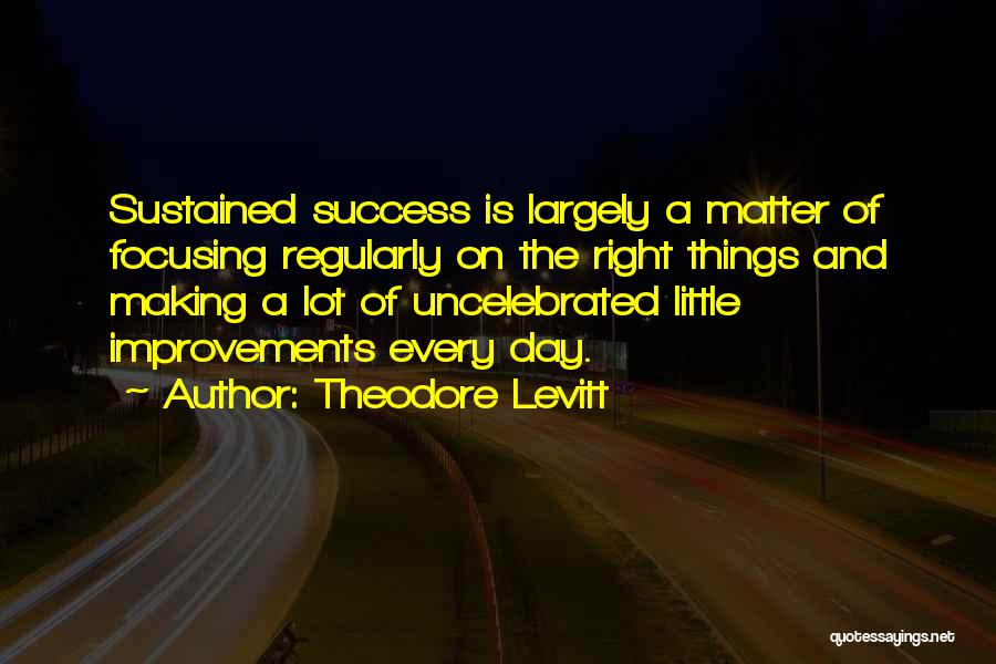 Improvement And Success Quotes By Theodore Levitt