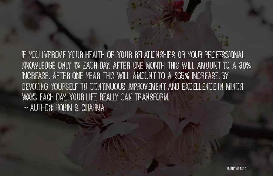 Improvement In Life Quotes By Robin S. Sharma