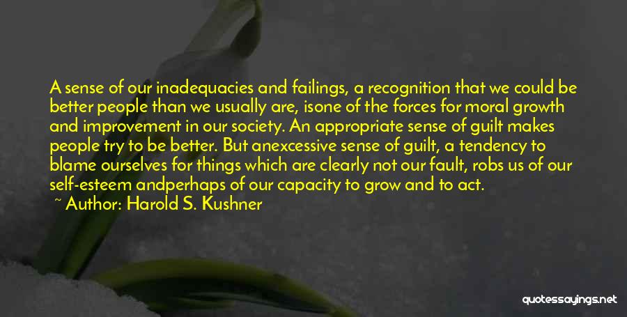 Improvement In Society Quotes By Harold S. Kushner