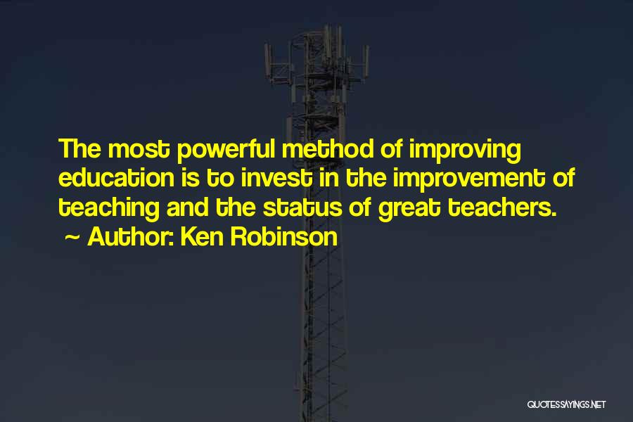 Improving Education Quotes By Ken Robinson