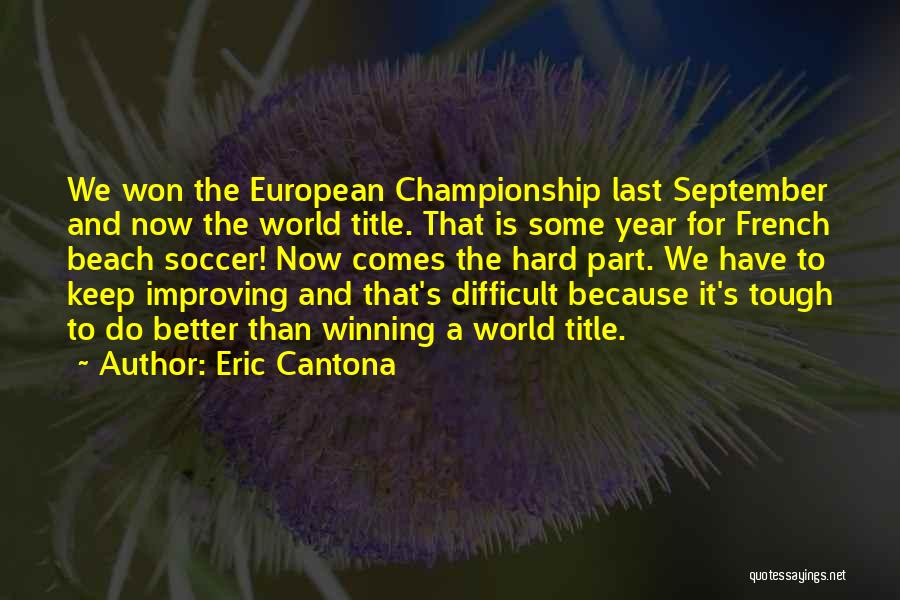 Improving The World Quotes By Eric Cantona