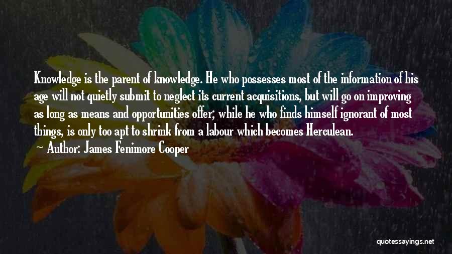 Improving With Age Quotes By James Fenimore Cooper