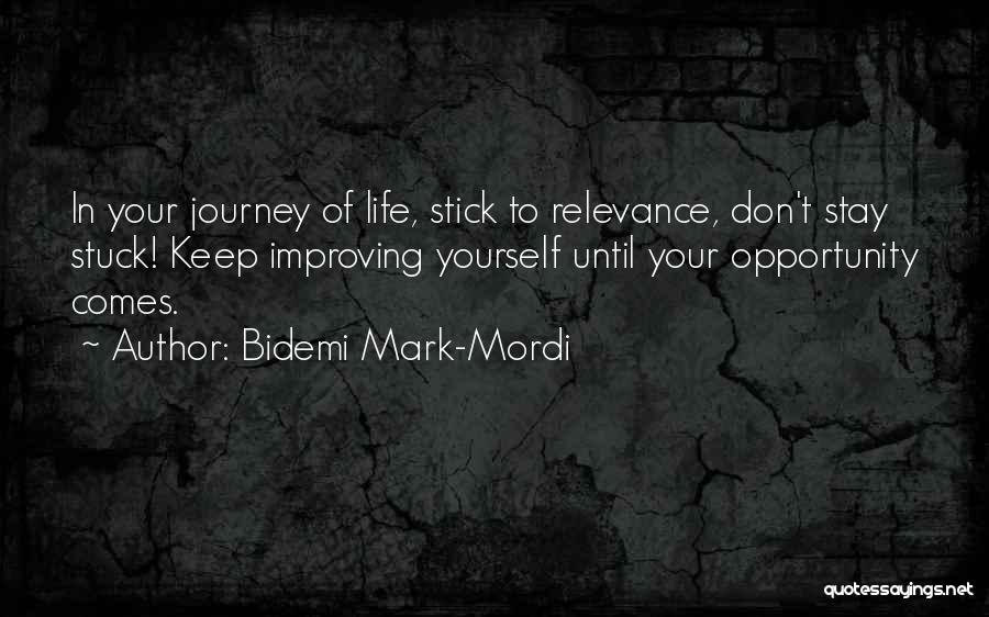 Improving Your Life Quotes By Bidemi Mark-Mordi