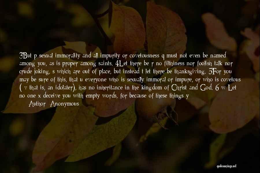 Impurity Quotes By Anonymous