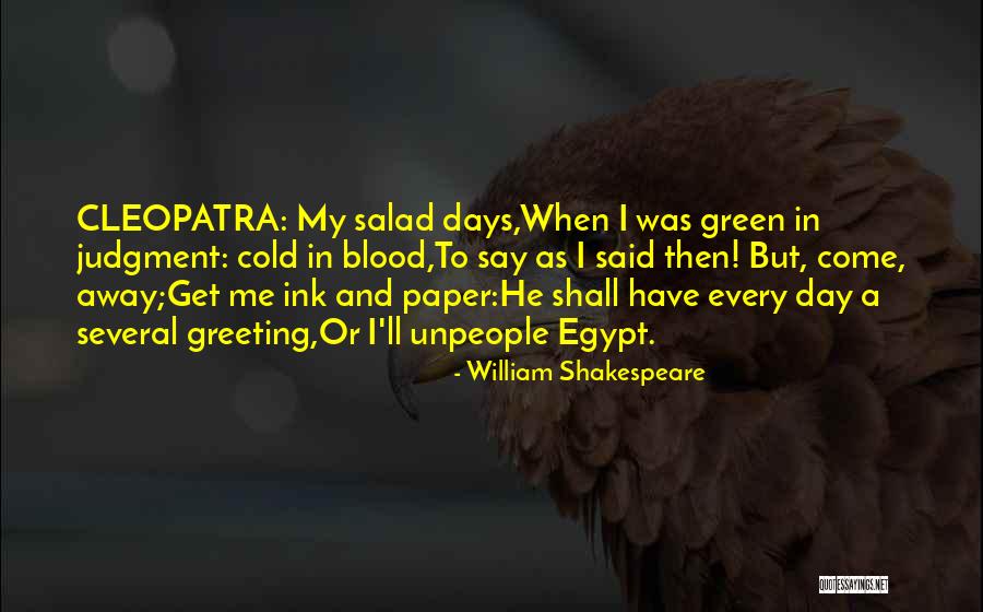 In Cold Blood Love Quotes By William Shakespeare In Cold Blood Love Quotes By William Shakespeare