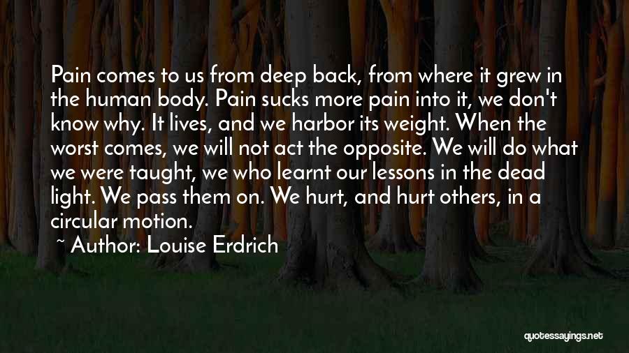 In Deep Pain Quotes By Louise Erdrich