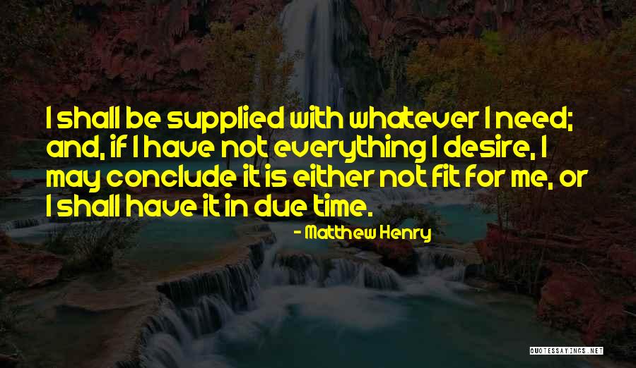 In Due Time Quotes By Matthew Henry