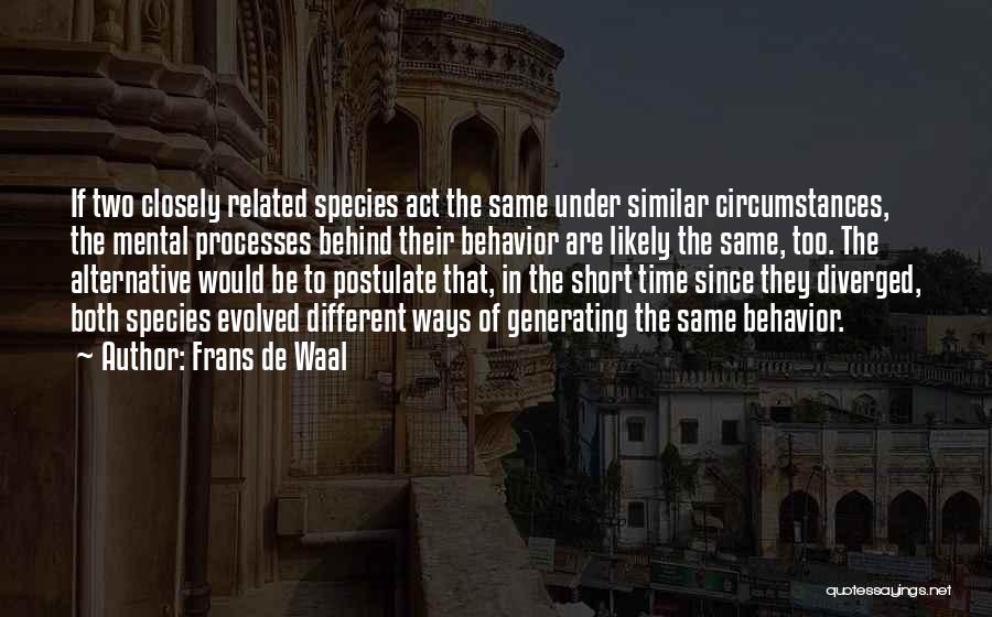 In Generating Quotes By Frans De Waal