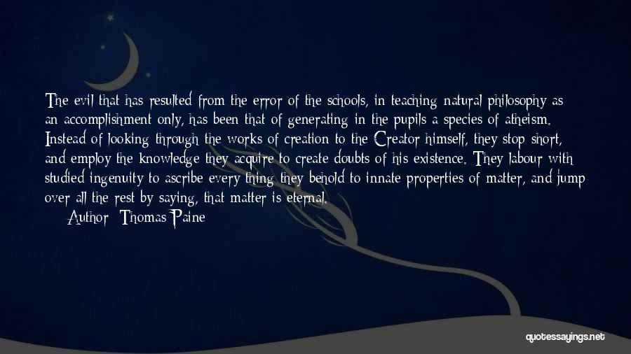 In Generating Quotes By Thomas Paine