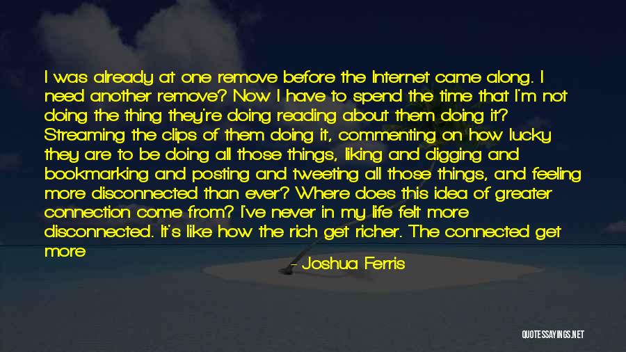 In Life Facebook Quotes By Joshua Ferris