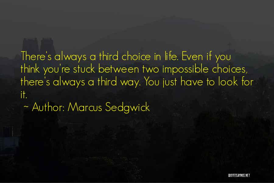 In Life We Have Two Choices Quotes By Marcus Sedgwick