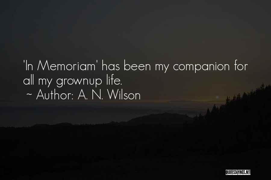 In Memoriam A.h.h Quotes By A. N. Wilson