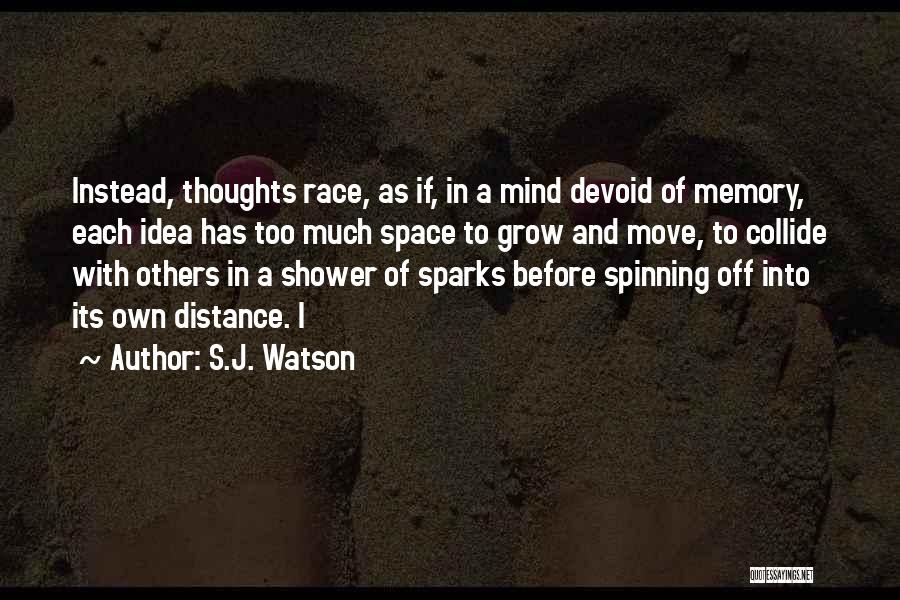 In Memory Of Quotes By S.J. Watson