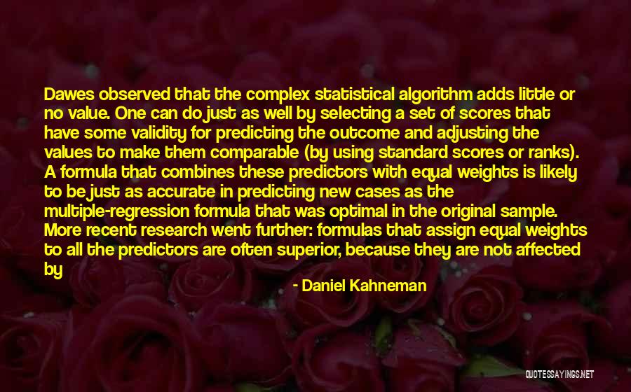 In Multiple Regression Quotes By Daniel Kahneman In Multiple Regression Quotes By Daniel Kahneman