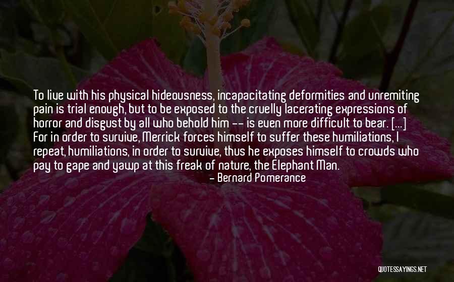 In Order To Survive Quotes By Bernard Pomerance