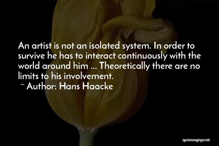 In Order To Survive Quotes By Hans Haacke
