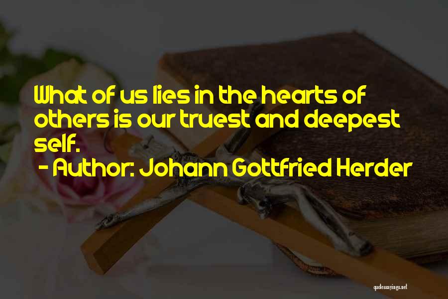 In Our Hearts Quotes By Johann Gottfried Herder