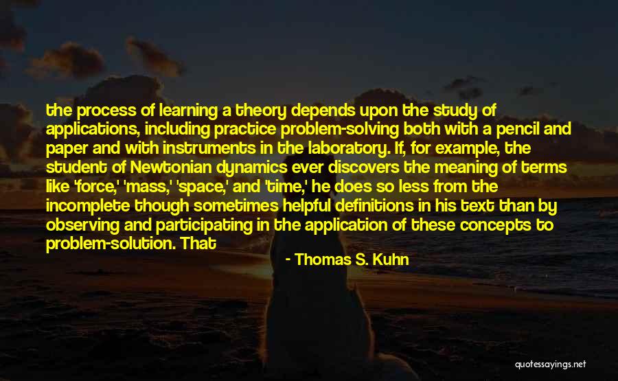 In Text Quotes By Thomas S. Kuhn In Text Quotes By Thomas S. Kuhn