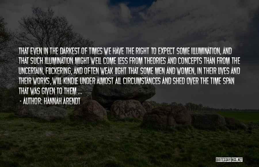 In The Darkest Of Times Quotes By Hannah Arendt