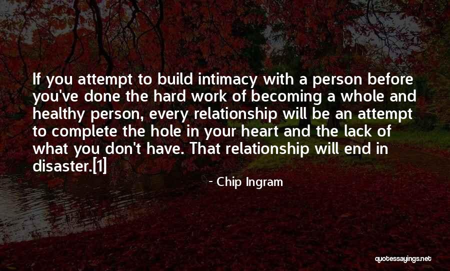 In The End Relationship Quotes By Chip Ingram In The End Relationship Quotes By Chip Ingram