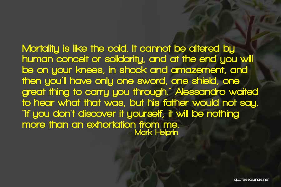 In The End You Only Have Yourself Quotes By Mark Helprin In The End You Only Have Yourself Quotes By Mark Helprin
