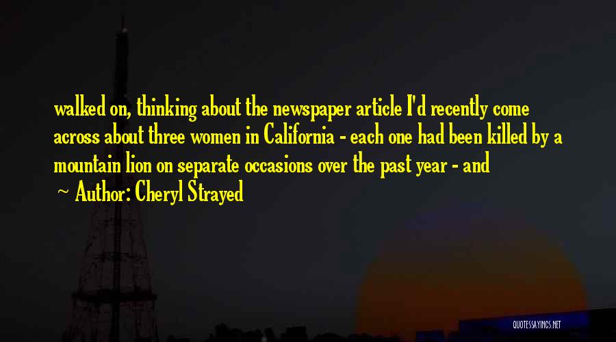 In The Past Year Quotes By Cheryl Strayed