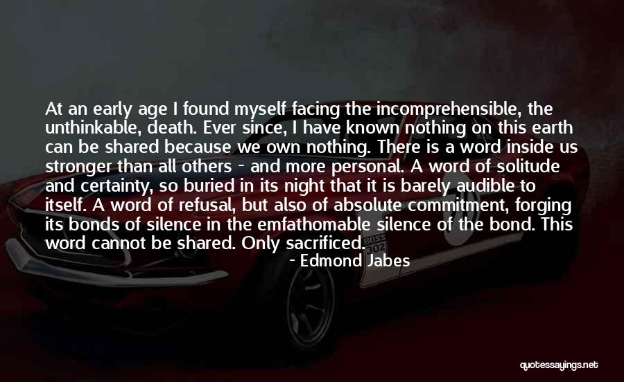 In The Silence Of The Night Quotes By Edmond Jabes In The Silence Of The Night Quotes By Edmond Jabes