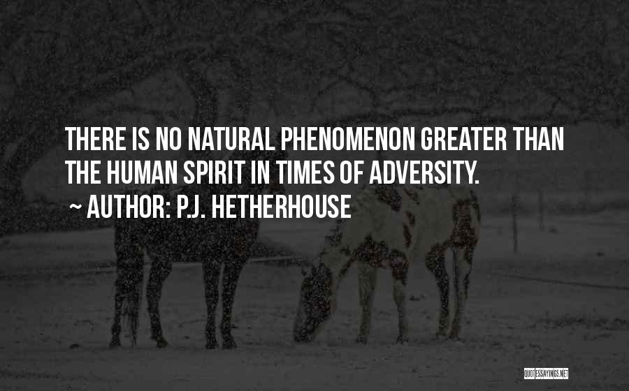 In Times Of Adversity Quotes By P.J. Hetherhouse