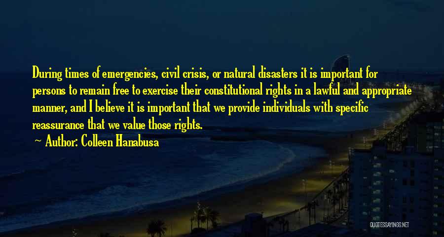 In Times Of Crisis Quotes By Colleen Hanabusa