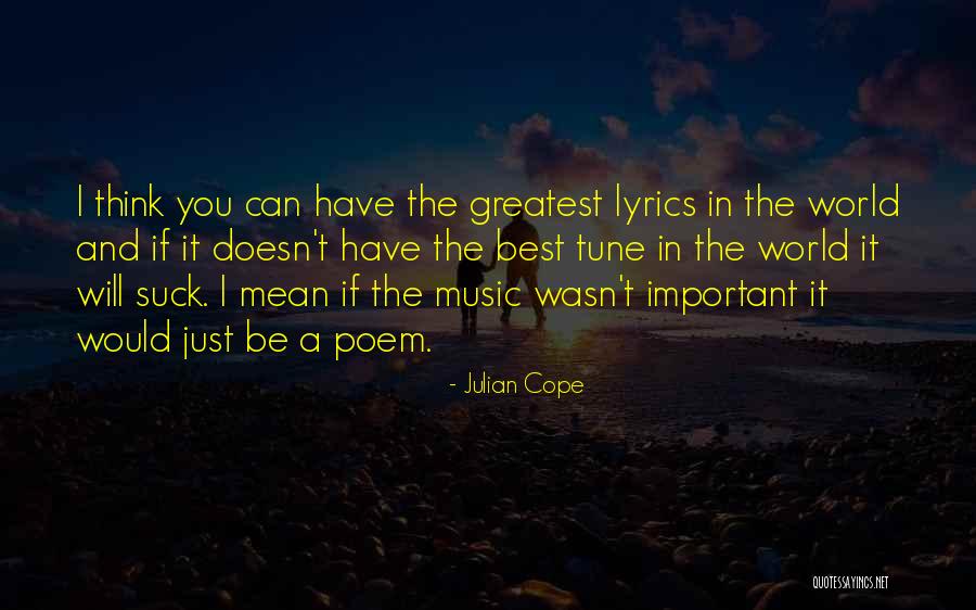 In Tune Quotes By Julian Cope