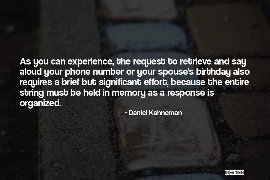 In Your Birthday Quotes By Daniel Kahneman