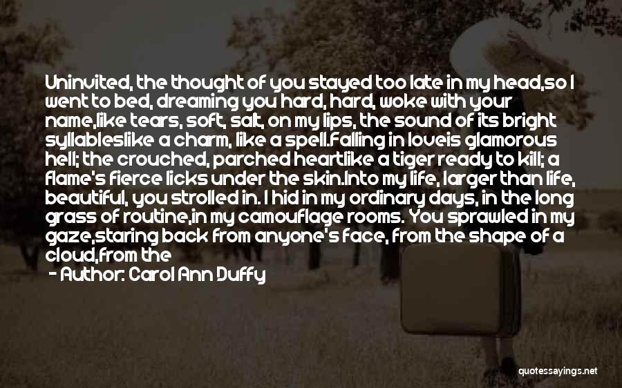 In Your Face Life Quotes By Carol Ann Duffy