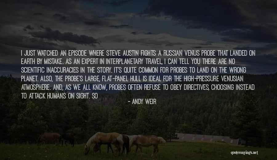 Inaccuracies Quotes By Andy Weir Inaccuracies Quotes By Andy Weir