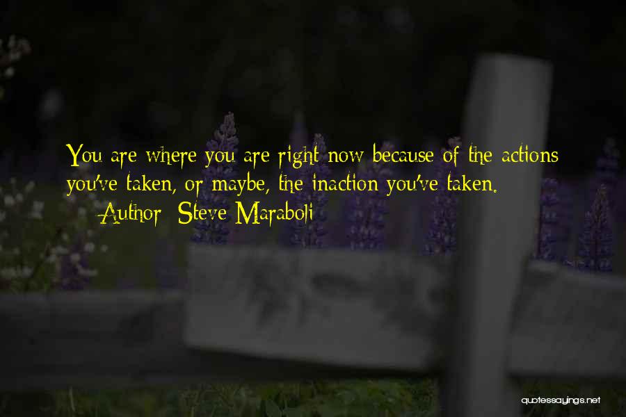 Inaction Action Quotes By Steve Maraboli