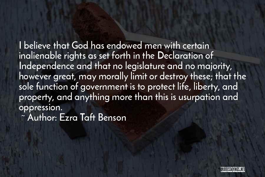 Inalienable Rights Quotes By Ezra Taft Benson