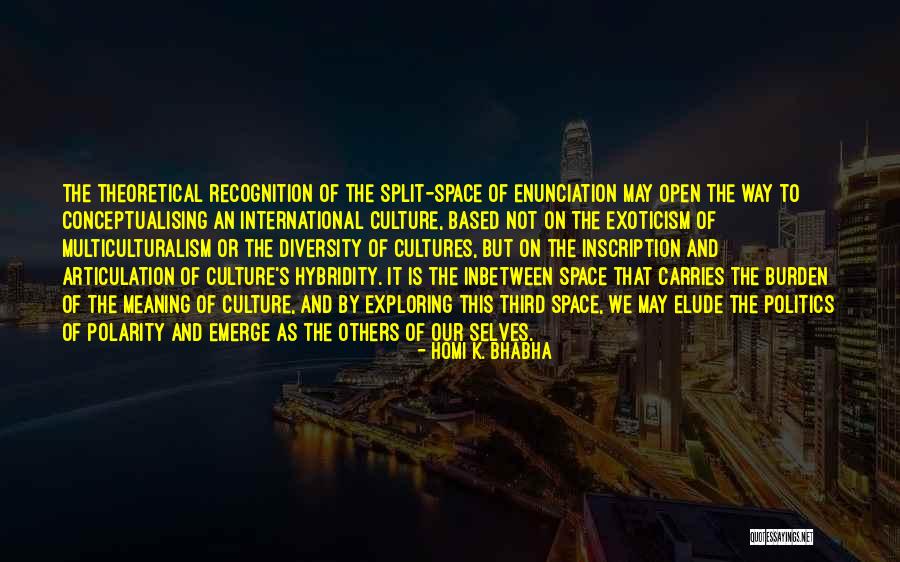 Inbetween Quotes By Homi K. Bhabha Inbetween Quotes By Homi K. Bhabha