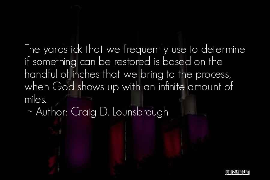 Inches Quotes By Craig D. Lounsbrough