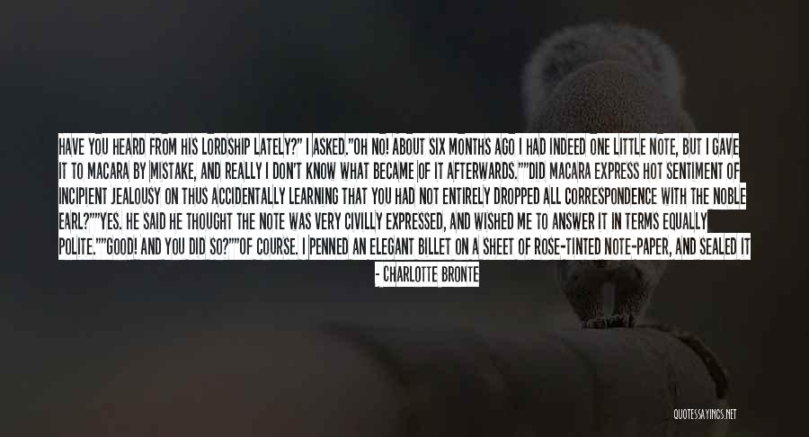 Incipient Quotes By Charlotte Bronte Incipient Quotes By Charlotte Bronte
