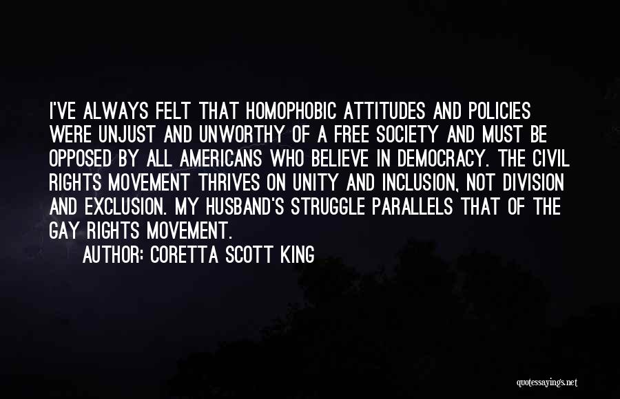 Inclusion And Society Quotes By Coretta Scott King