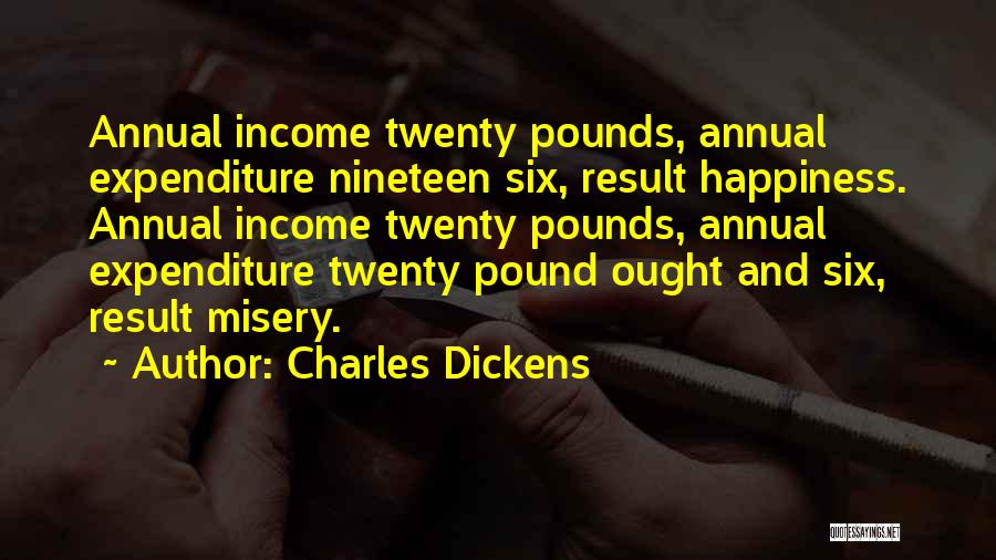 Income And Expenditure Quotes By Charles Dickens