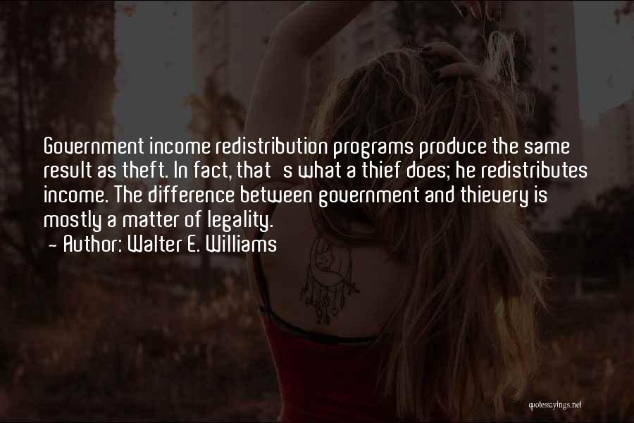 Income Redistribution Quotes By Walter E. Williams