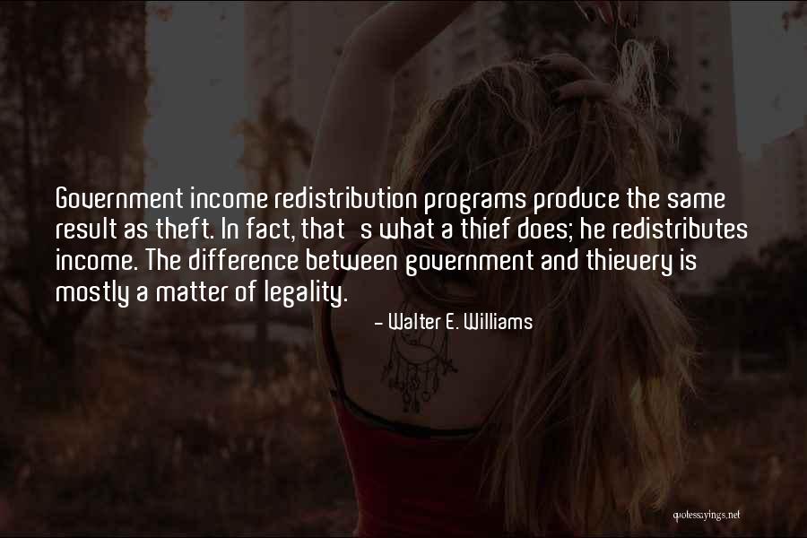 Income Redistribution Quotes By Walter E. Williams