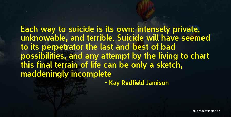 Incomplete Life Quotes By Kay Redfield Jamison Incomplete Life Quotes By Kay Redfield Jamison