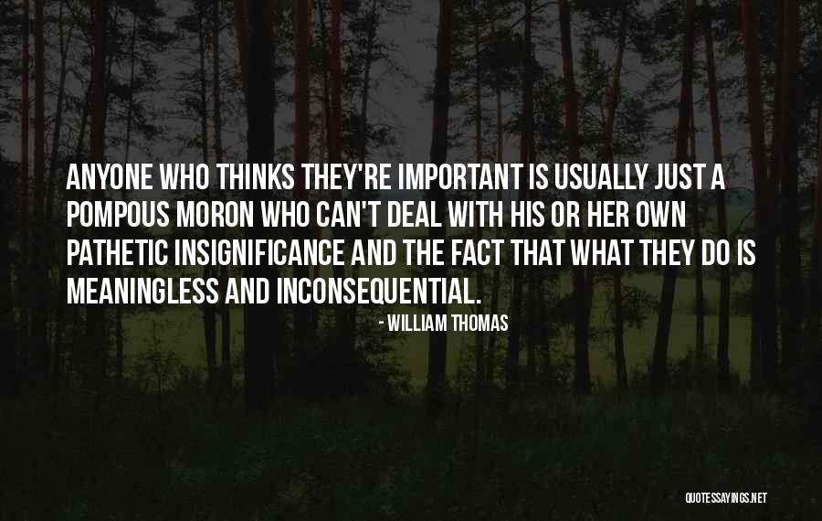 Inconsequential Quotes By William Thomas