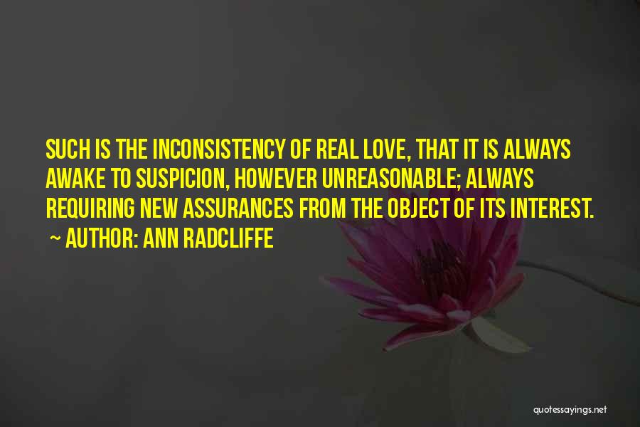 Inconsistency In Love Quotes By Ann Radcliffe